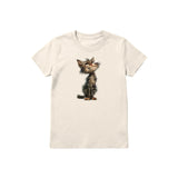 T-shirt Cat graphic 0023 - Natural