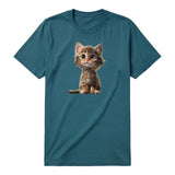 T-shirt Cat graphic 0024 - Deep Teal