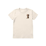 T-shirt Cat graphic 0024 - Natural