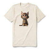 T-shirt Cat graphic 0024 - Natural