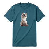 T-shirt Cat graphic 0025 - Deep Teal