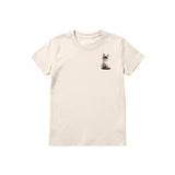 T-shirt Cat graphic 0025 - Natural