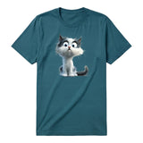 T-shirt Cat graphic 0026 - Deep Teal