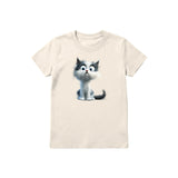 T-shirt Cat graphic 0026 - Natural