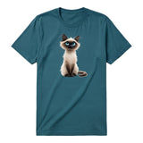 T-shirt Cat graphic 0027 - Deep Teal