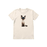 T-shirt Cat graphic 0027 - Natural