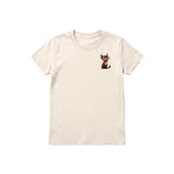 T-shirt Cat graphic 0028 - Natural