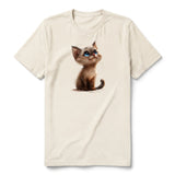 T-shirt Cat graphic 0028 - Natural