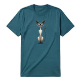 T-shirt Cat graphic 0030 - Deep Teal