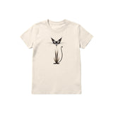 T-shirt Cat graphic 0030 - Natural
