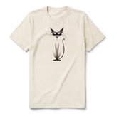 T-shirt Cat graphic 0030 - Natural
