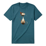 T-shirt Cat graphic 0031 - Deep Teal