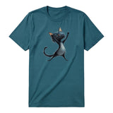 T-shirt Cat graphic 0032 - Deep Teal