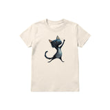 T-shirt Cat graphic 0032 - Natural