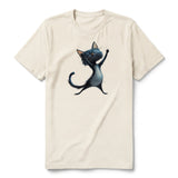 T-shirt Cat graphic 0032 - Natural
