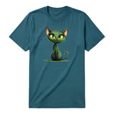 T-shirt Cat graphic 0033 - Deep Teal