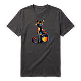 T-shirt Cat graphic 0034 - Dark Gray