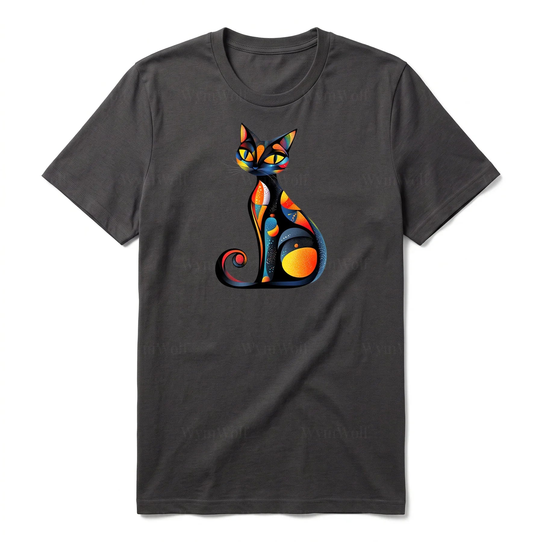 T-shirt Cat graphic 0034 - Dark Gray