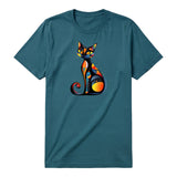 T-shirt Cat graphic 0034 - Deep Teal