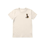 T-shirt Cat graphic 0034 - Natural