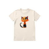 T-shirt Cat graphic 0035 - Natural