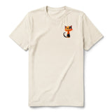 T-shirt Cat graphic 0035 - Natural