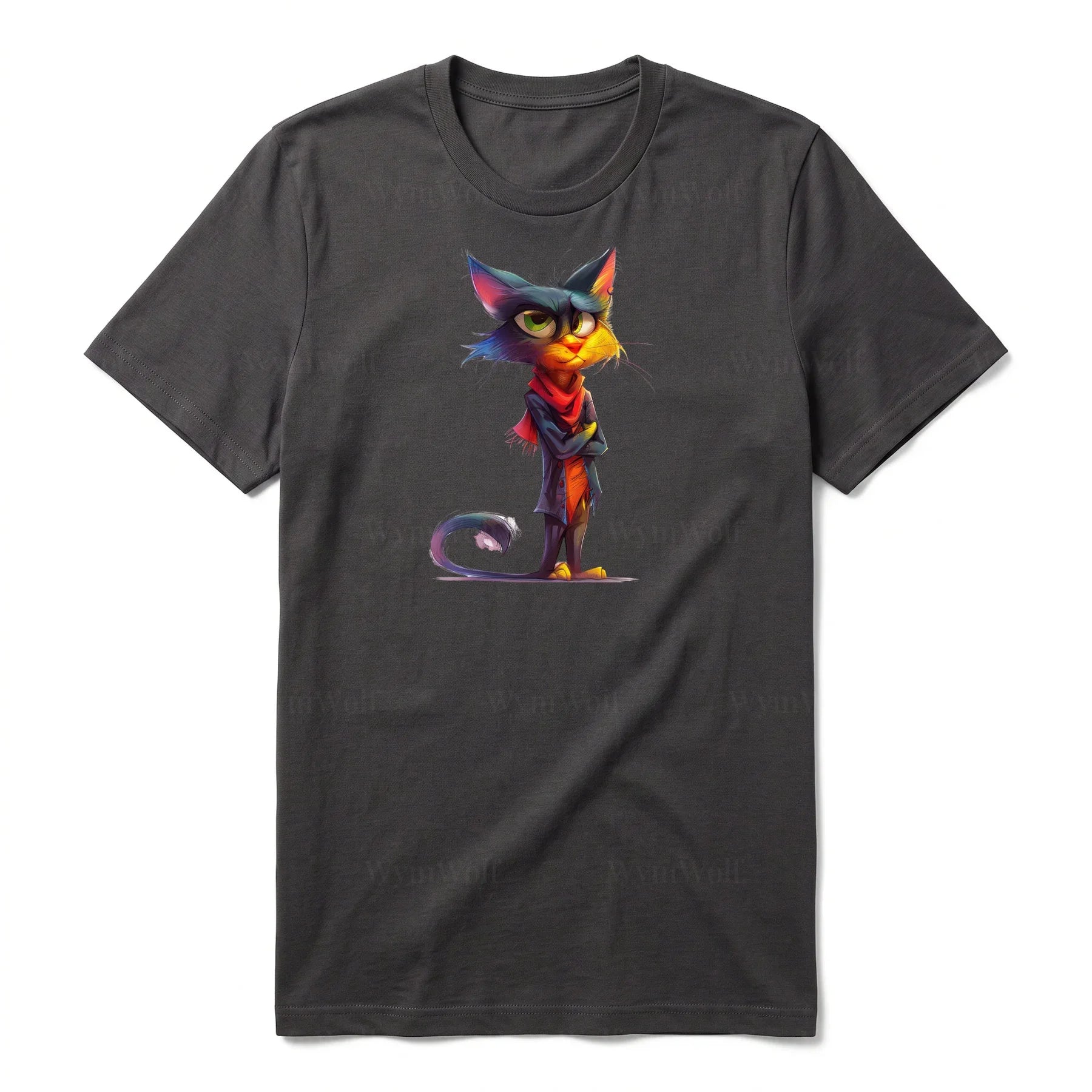 T-shirt Cat graphic 0036 - Dark Gray