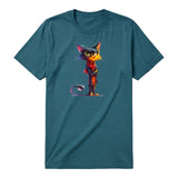 T-shirt Cat graphic 0036 - Deep Teal
