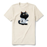 T-shirt Cat graphic 0037 - Natural