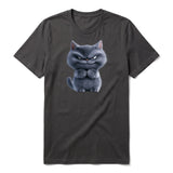 T-shirt Cat pattern 0038 - Gris Foncé