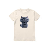 T-shirt Cat graphic 0038 - Natural