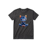 T-shirt Cat graphic 0040 - Dark Gray