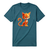 T-shirt Cat graphic 0041 - Deep Teal