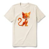 T-shirt Cat graphic 0041 - Natural