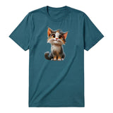 T-shirt Cat graphic 0042 - Deep Teal