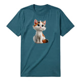 T-shirt Cat graphic 0043 - Deep Teal