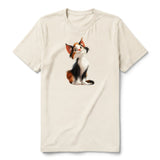 T-shirt Cat graphic 0044 - Natural