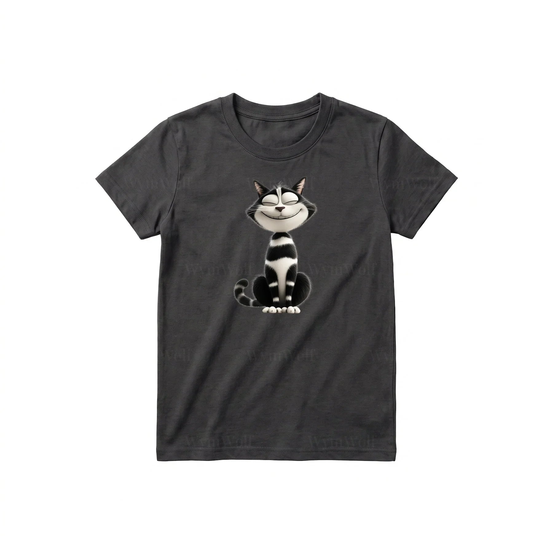 T-shirt Cat graphic 0045 - Dark Gray