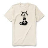 T-shirt Cat graphic 0045 - Natural