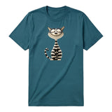 T-shirt Cat graphic 0046 - Deep Teal