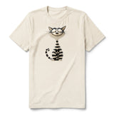 T-shirt Cat graphic 0046 - Natural