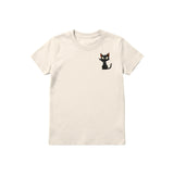 T-shirt Cat graphic 0047 - Natural