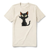 T-shirt Cat graphic 0047 - Natural