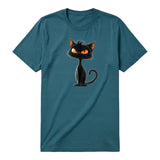 T-shirt Cat graphic 0048 - Deep Teal