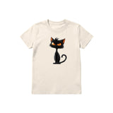 T-shirt Cat graphic 0048 - Natural