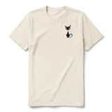 T-shirt Cat graphic 0049 - Natural