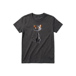 T-shirt Cat graphic 0050 - Dark Gray