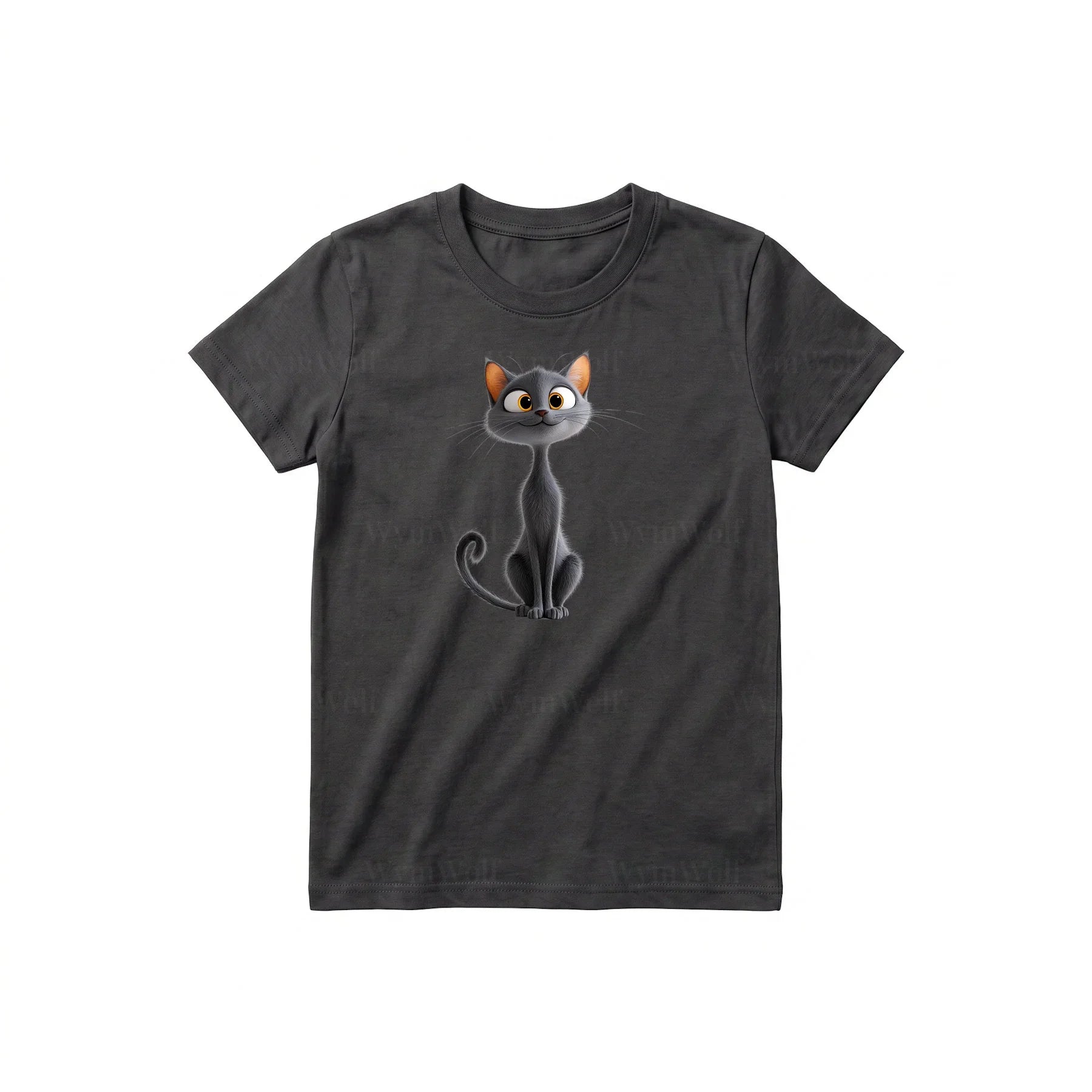 T-shirt Cat graphic 0050 - Dark Gray