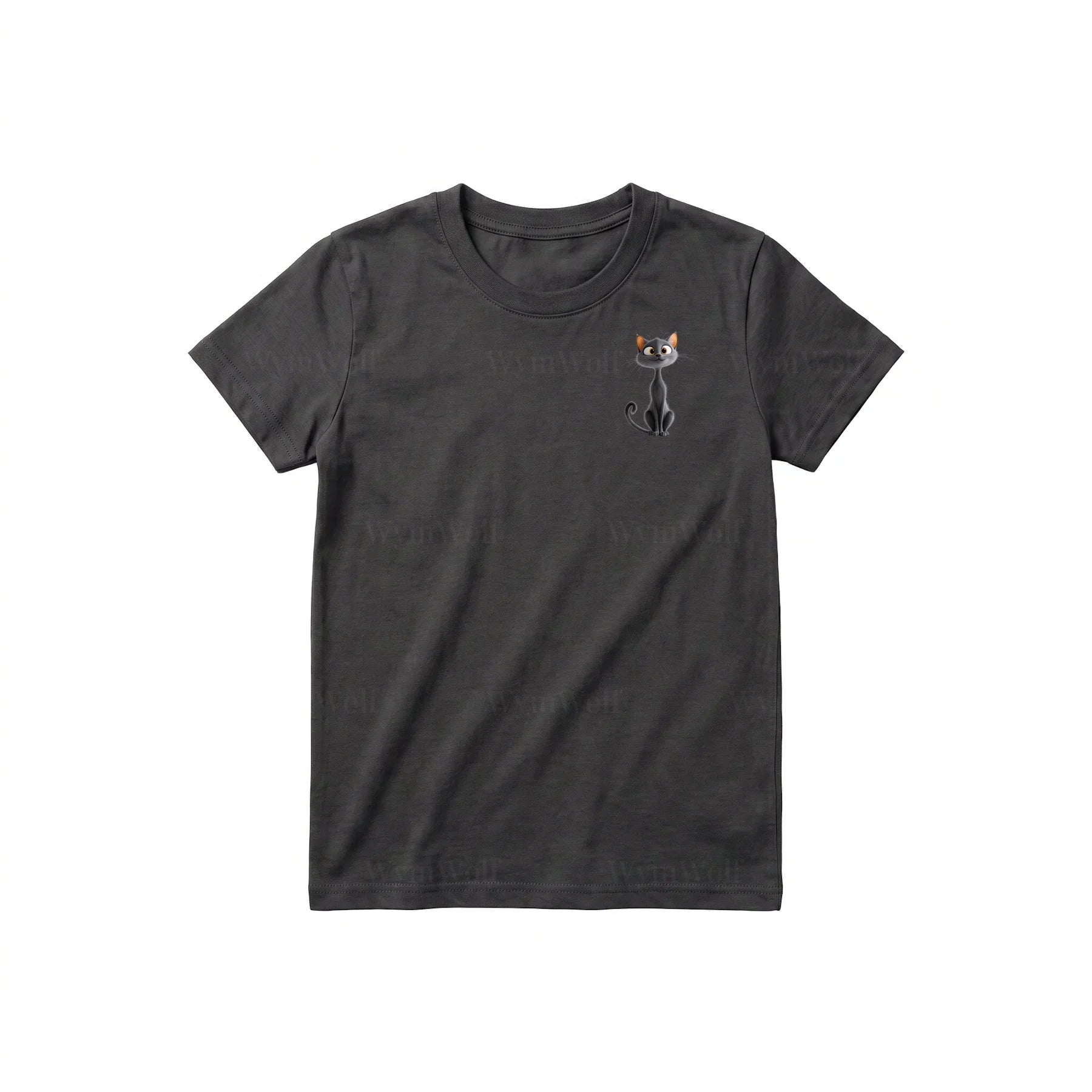 T-shirt Cat graphic 0050 - Dark Gray
