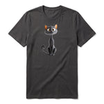 T-shirt Cat graphic 0050 - Dark Gray